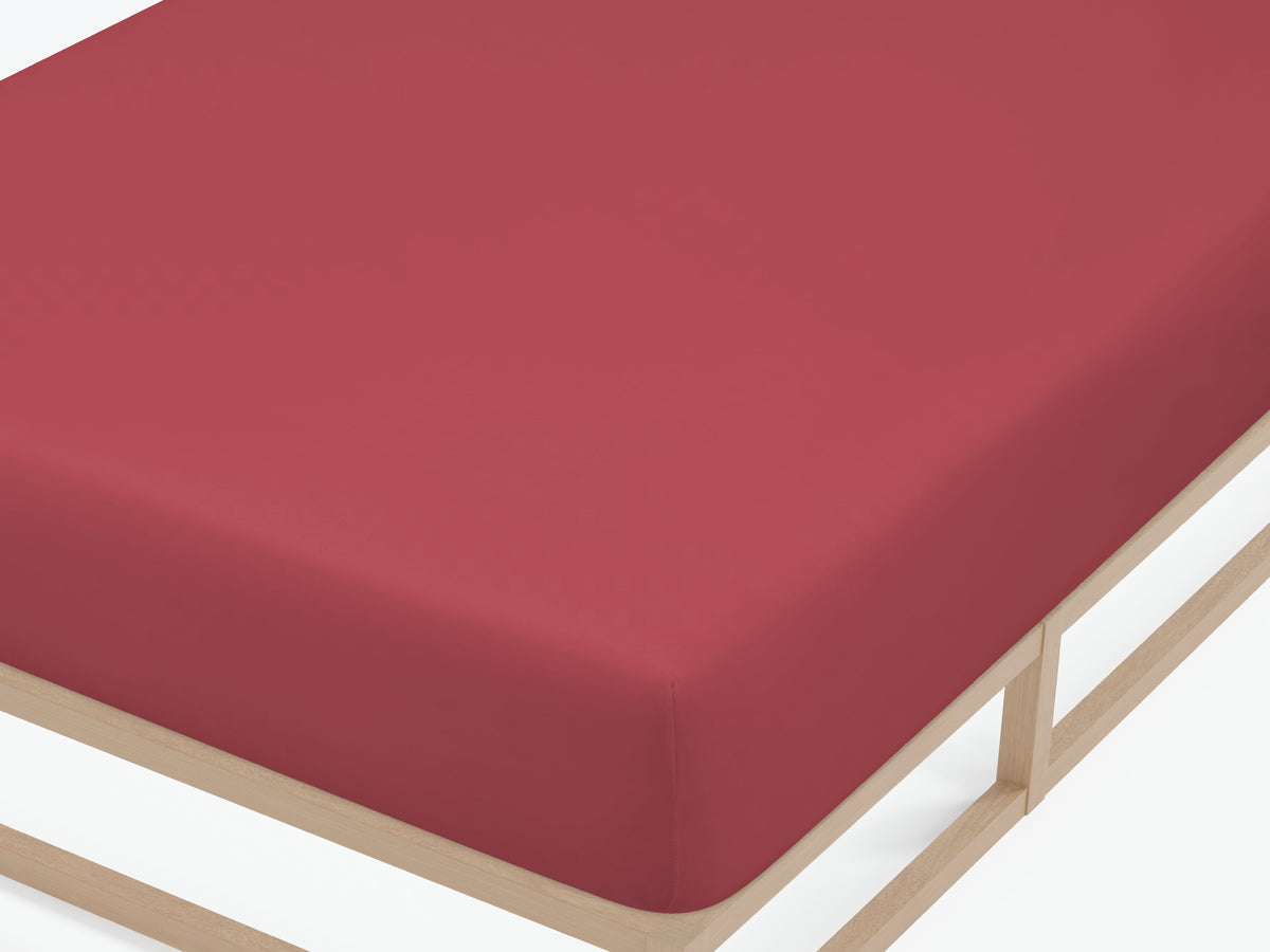 biberna Feinjersey Spannbetttuch Rost – Detailaufnahme