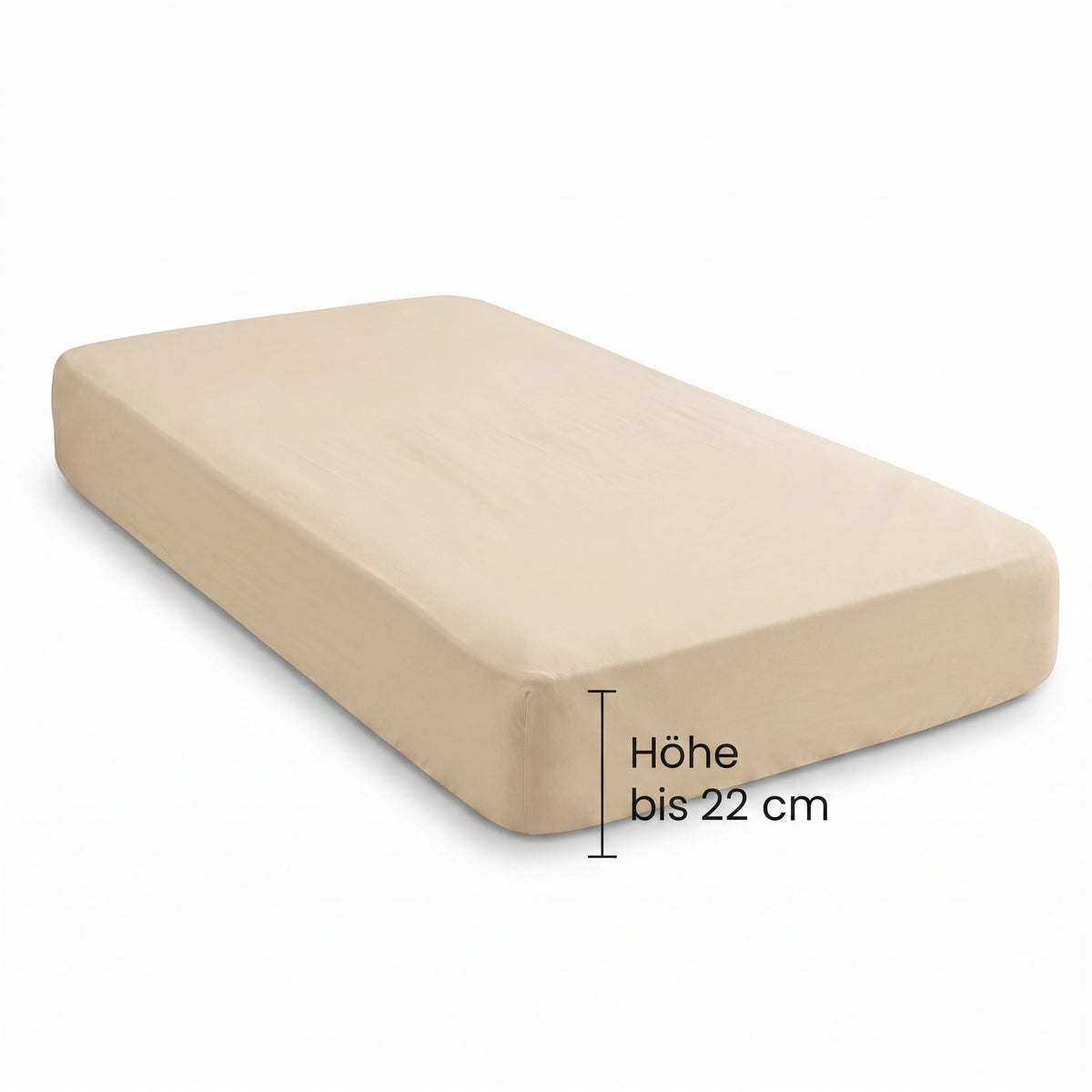 biberna Feinjersey Spannbetttuch – Steghöhe