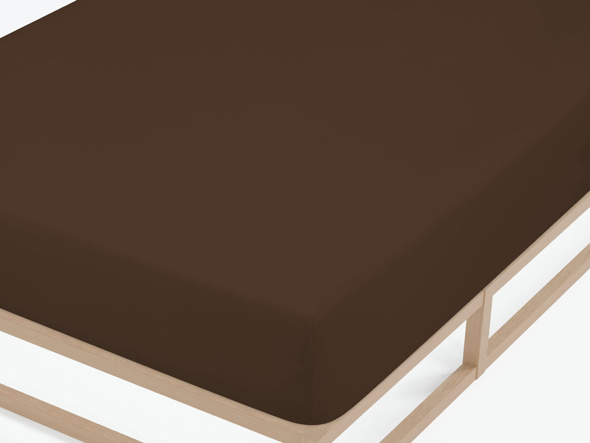 biberna Feinjersey Spannbetttuch Topas / Mocca – Detailaufnahme