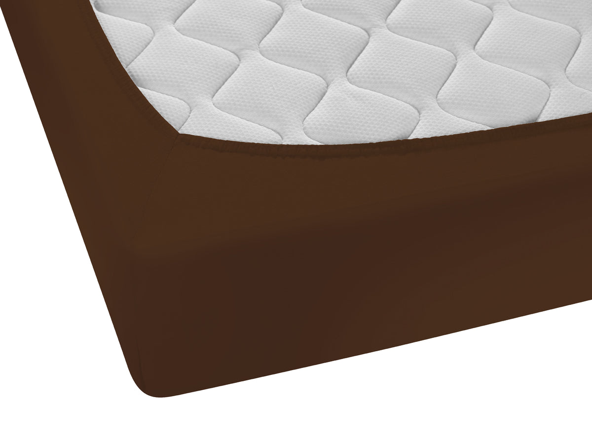 biberna Feinjersey Spannbetttuch Topas / Mocca – Detailaufnahme