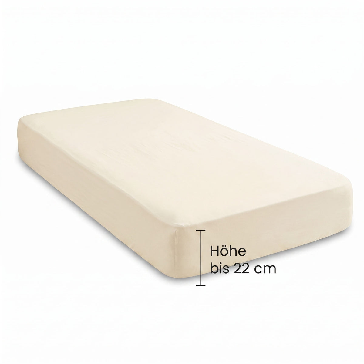 biberna Feinjersey Spannbetttuch – Steghöhe