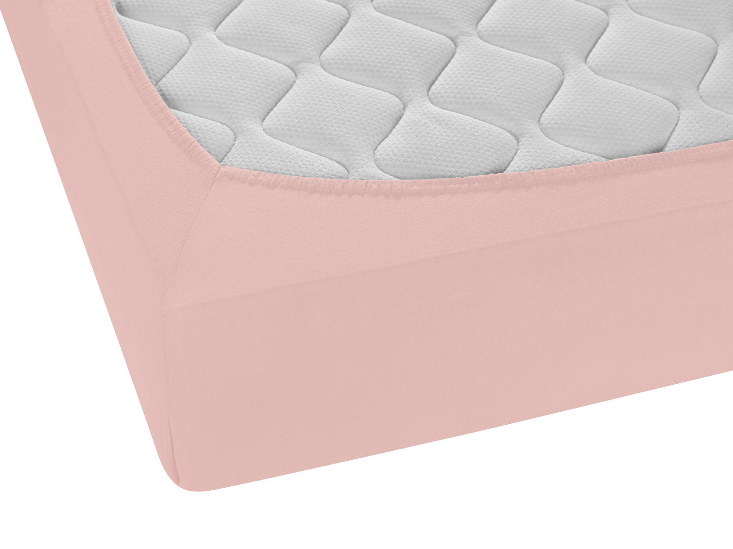 Sleep & Protect Feinjersey Spannbetttuch Koralle – Detailaufnahme