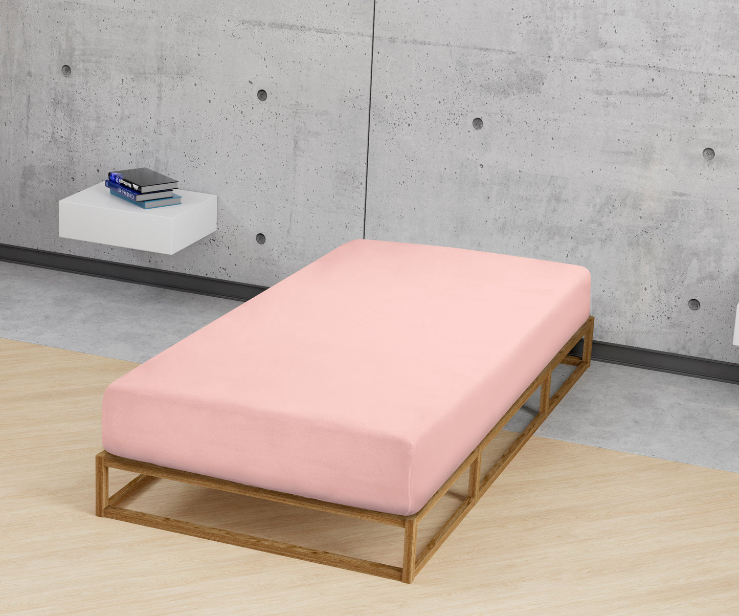 Sleep & Protect Feinjersey Spannbetttuch Koralle – Detailaufnahme
