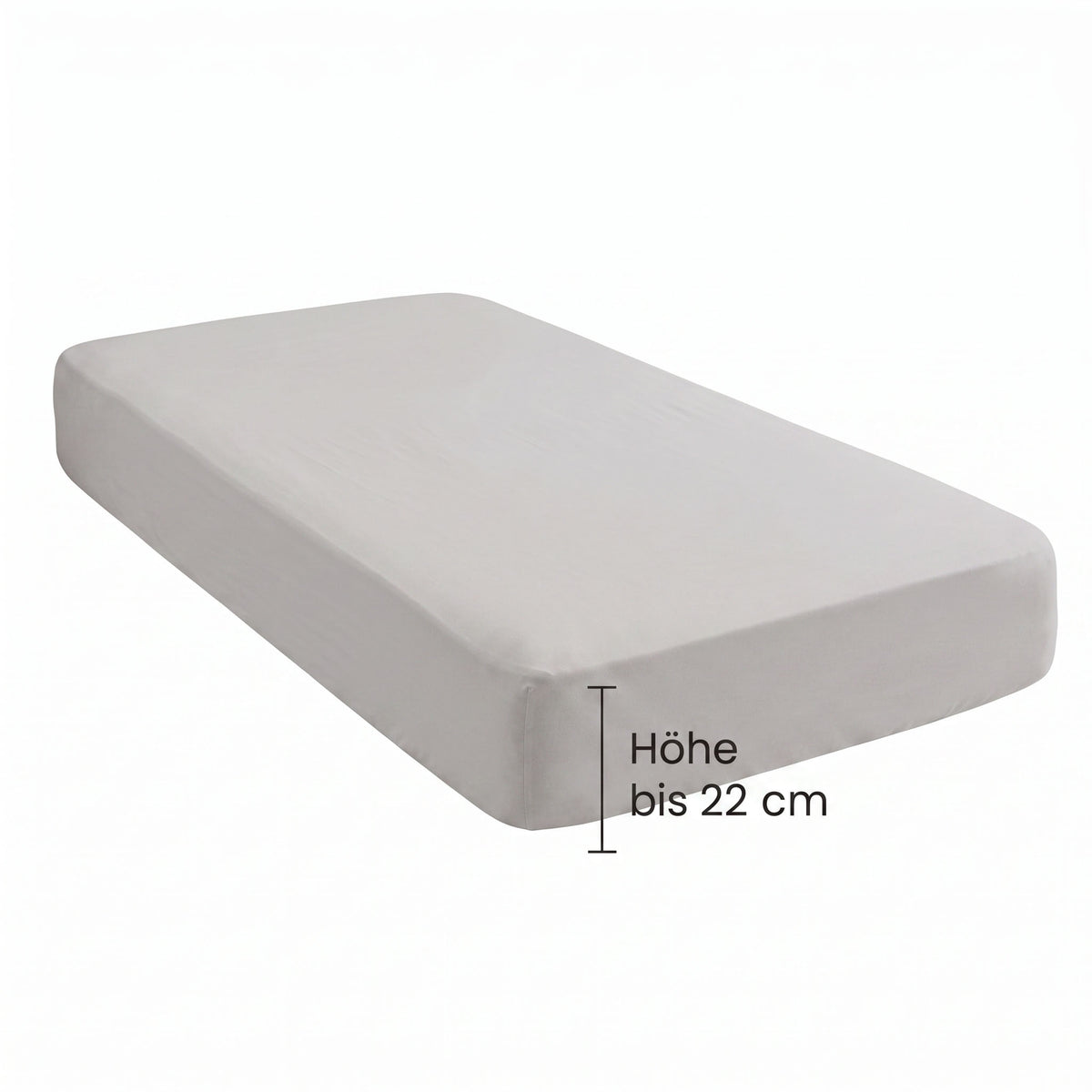 biberna Jersey Spannbetttuch – Steghöhe