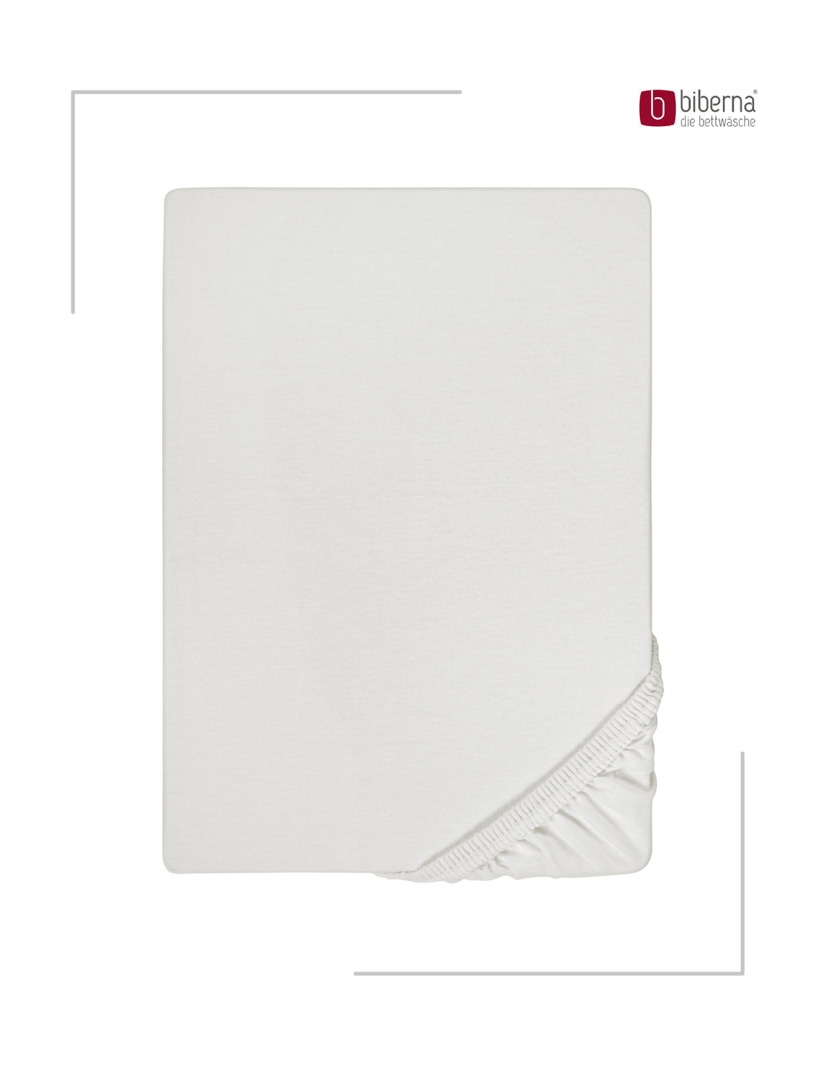 biberna Jersey Spannbetttuch – Grau, Produktansicht