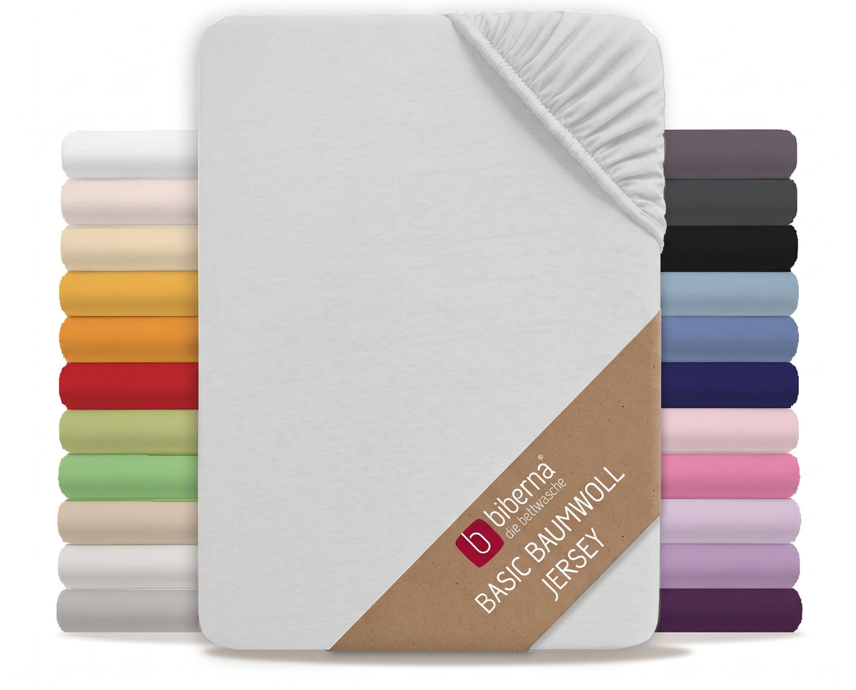 biberna Jersey Spannbetttuch – Grau