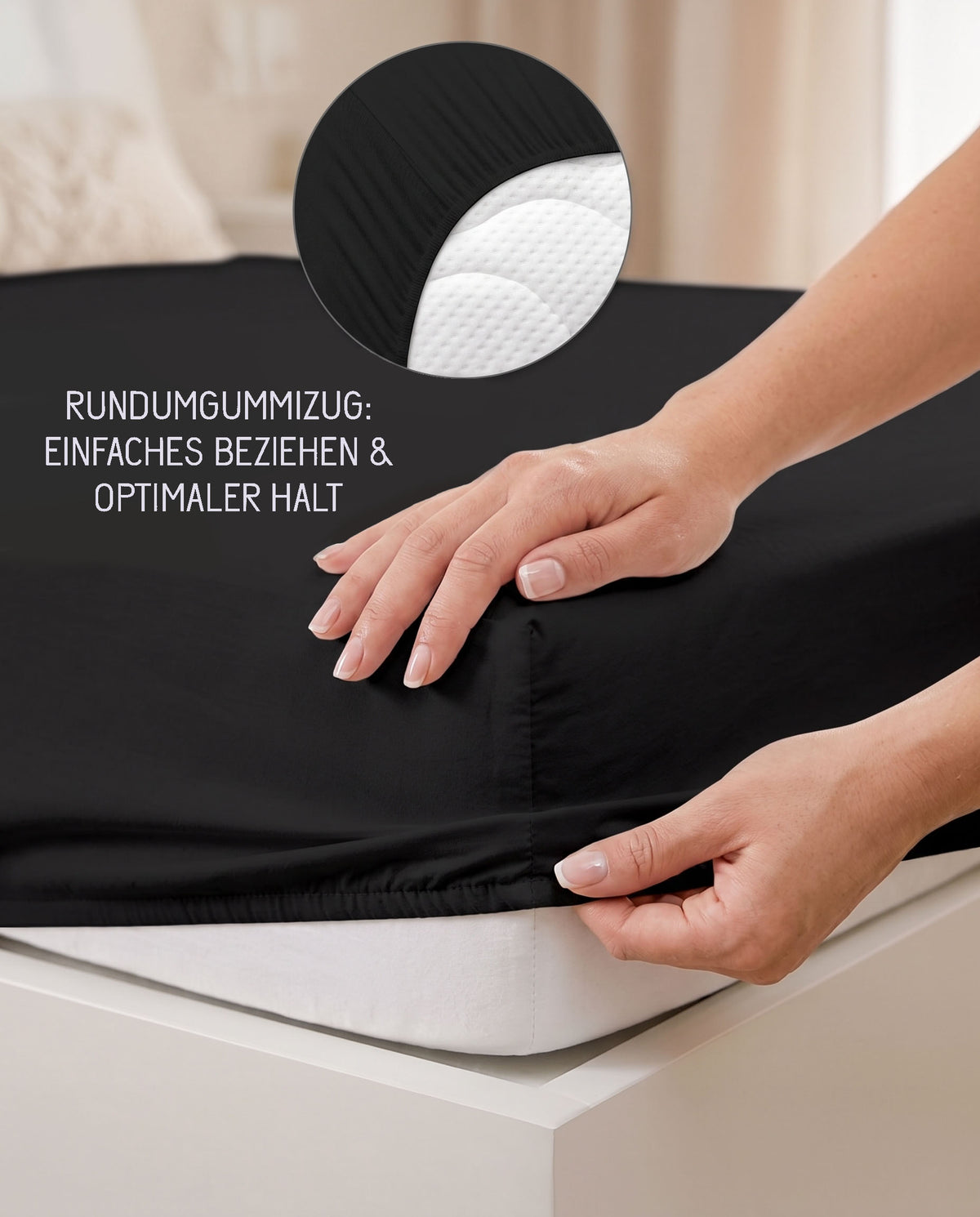 biberna Jersey Spannbetttuch – Rundumgummizug für optimalen Halt