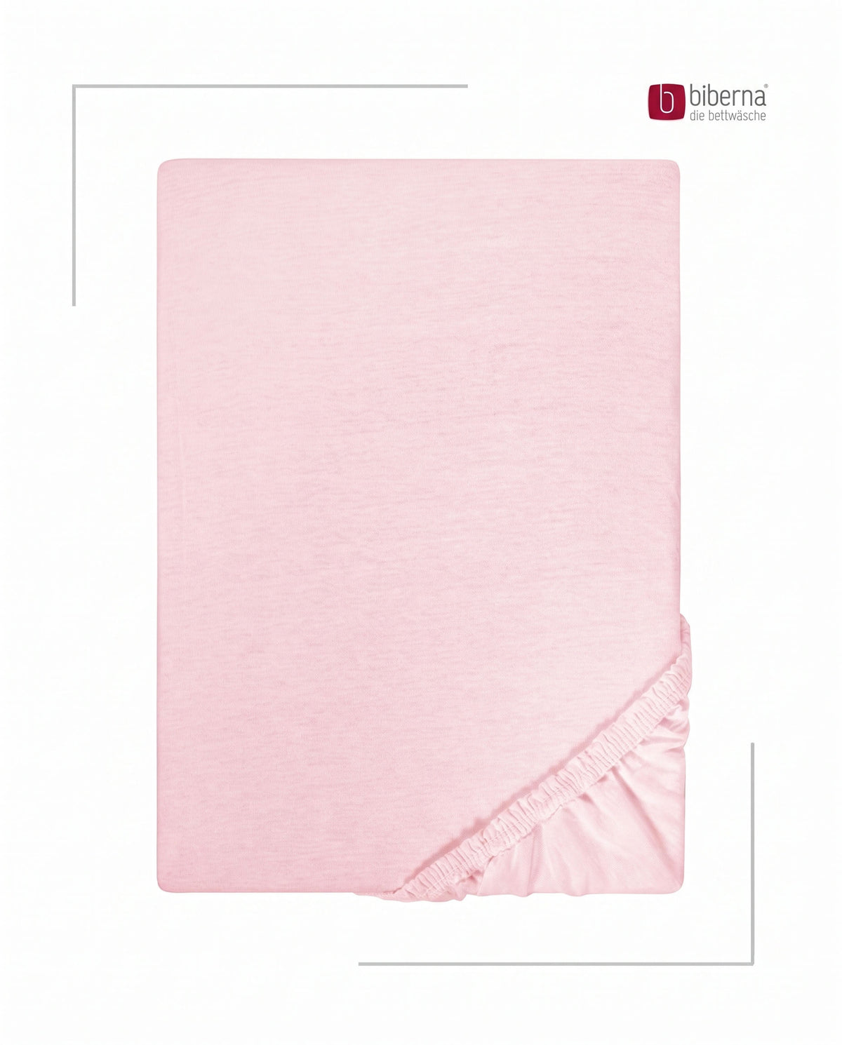 biberna Jersey Spannbetttuch – Rose, Produktansicht