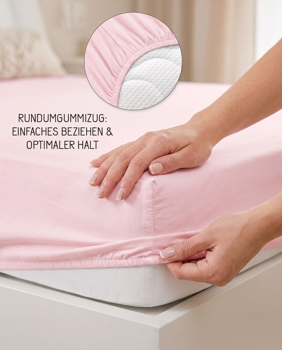 biberna Jersey Spannbetttuch – Rundumgummizug für optimalen Halt