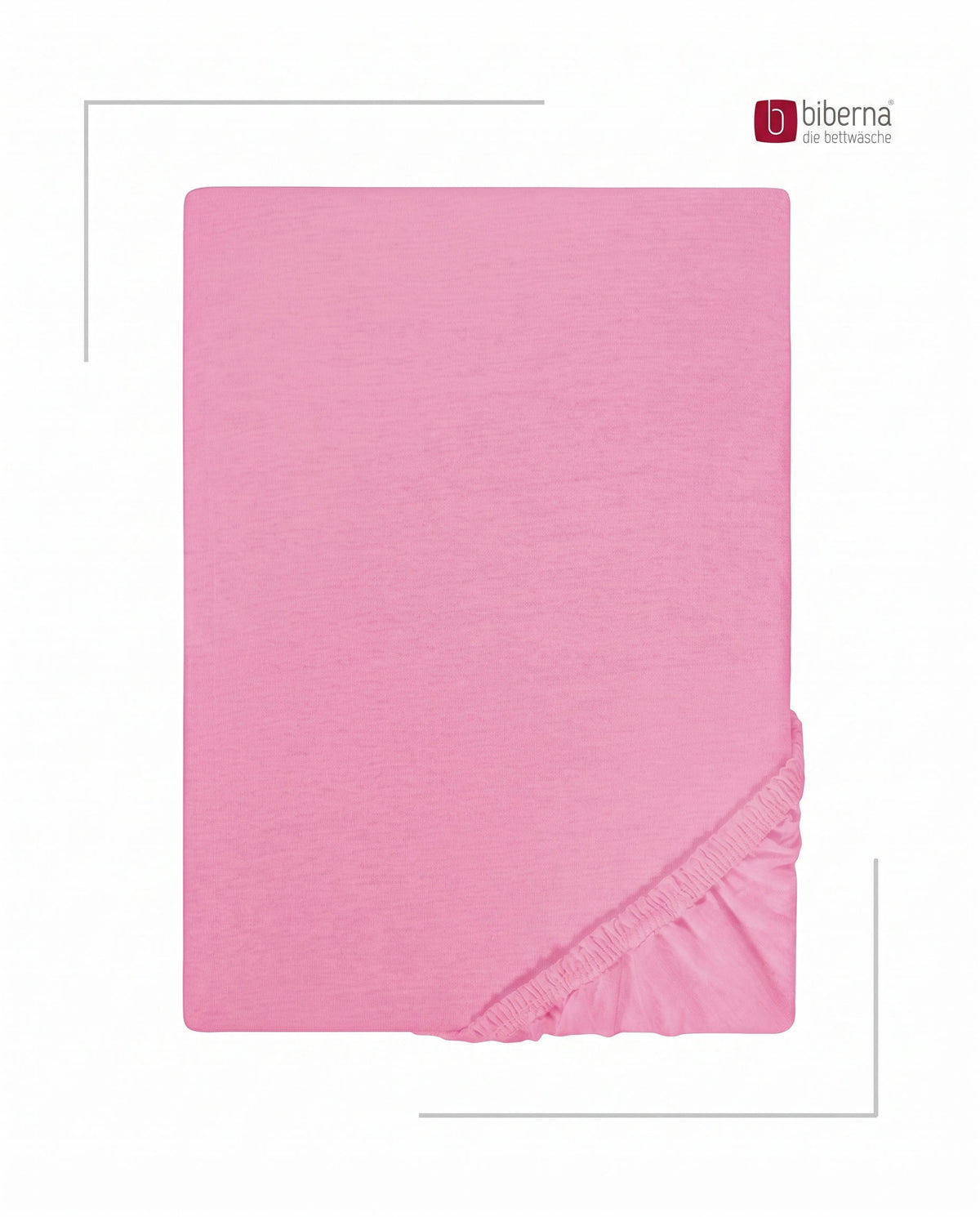 biberna Jersey Spannbetttuch – Pink, Produktansicht