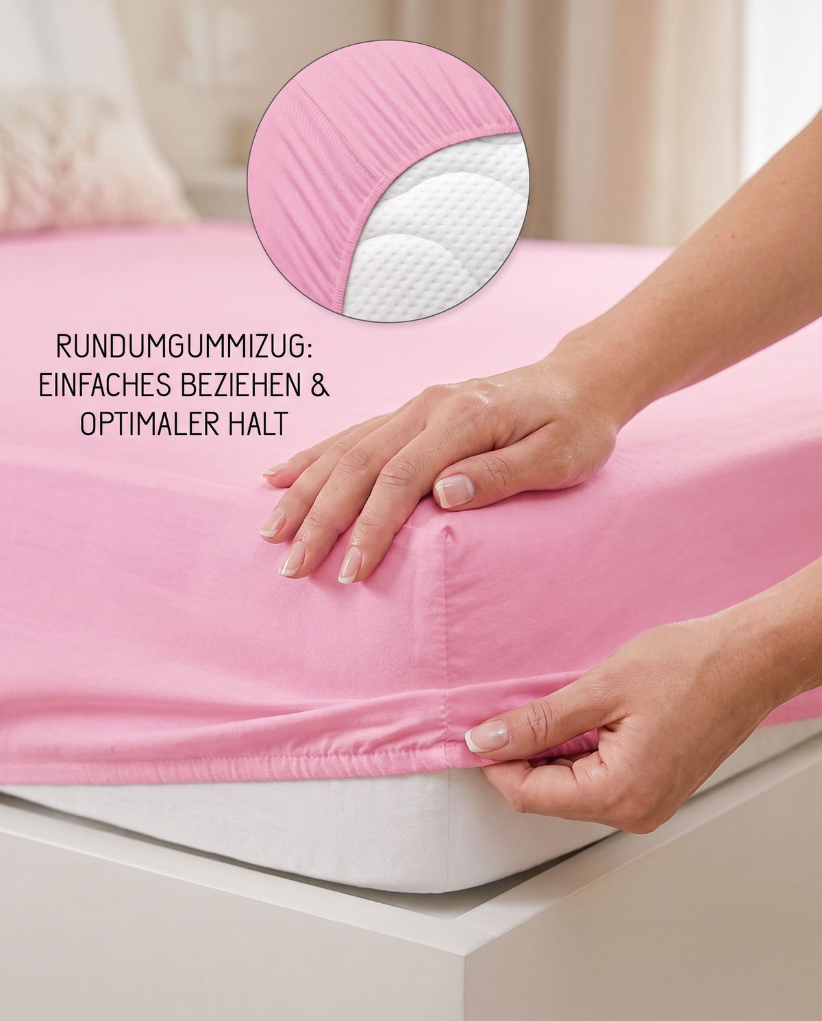 biberna Jersey Spannbetttuch – Rundumgummizug für optimalen Halt