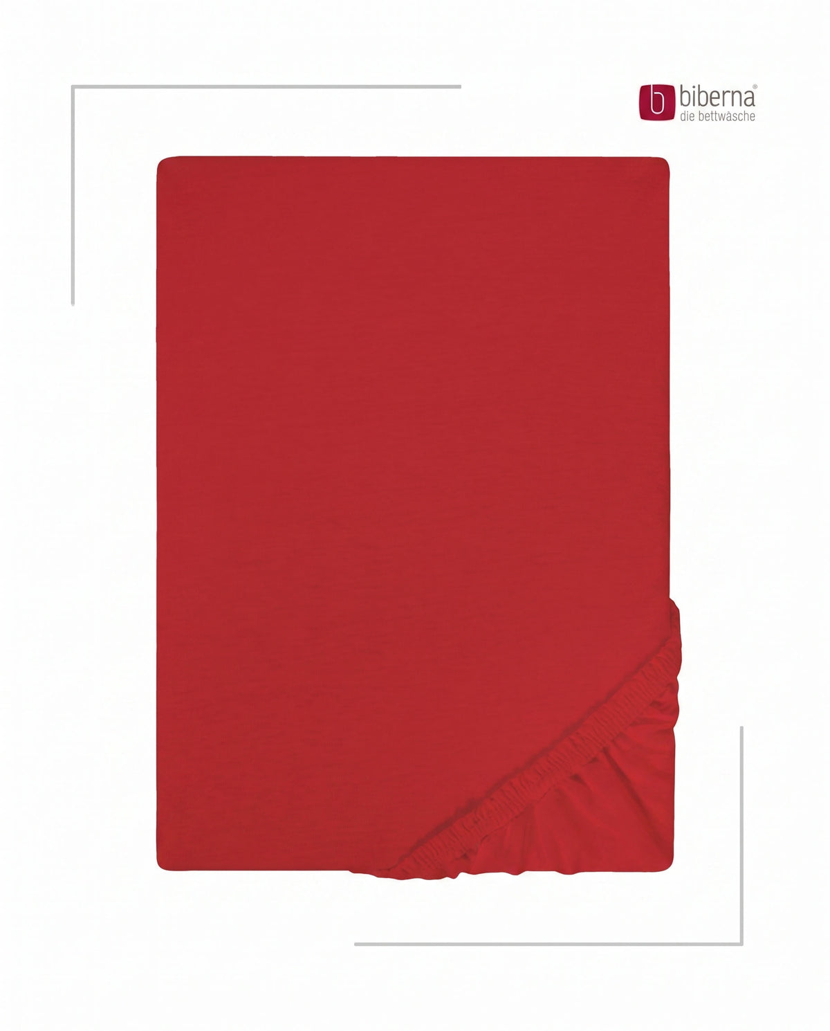 biberna Jersey Spannbetttuch – Rot, Produktansicht