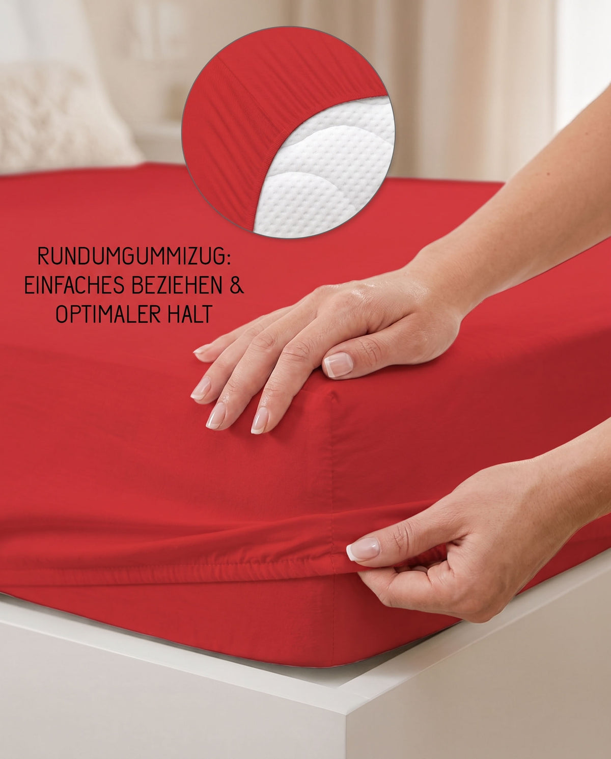 biberna Jersey Spannbetttuch – Rundumgummizug für optimalen Halt
