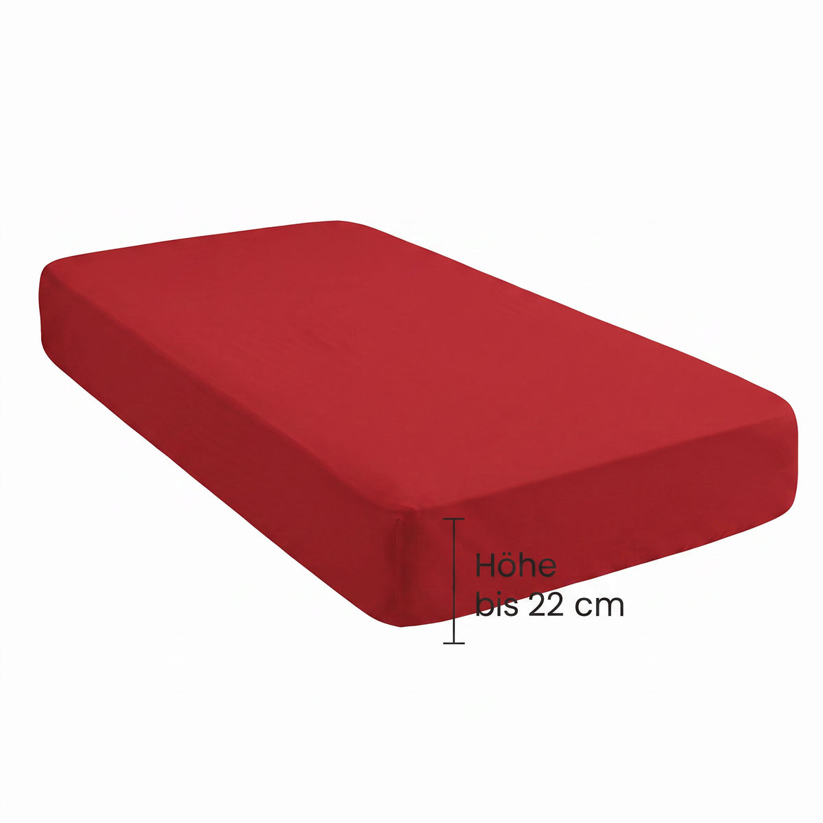 biberna Jersey Spannbetttuch – Steghöhe