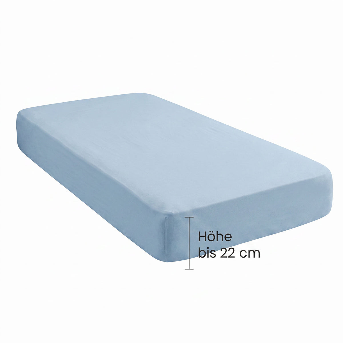 biberna Jersey Spannbetttuch – Steghöhe
