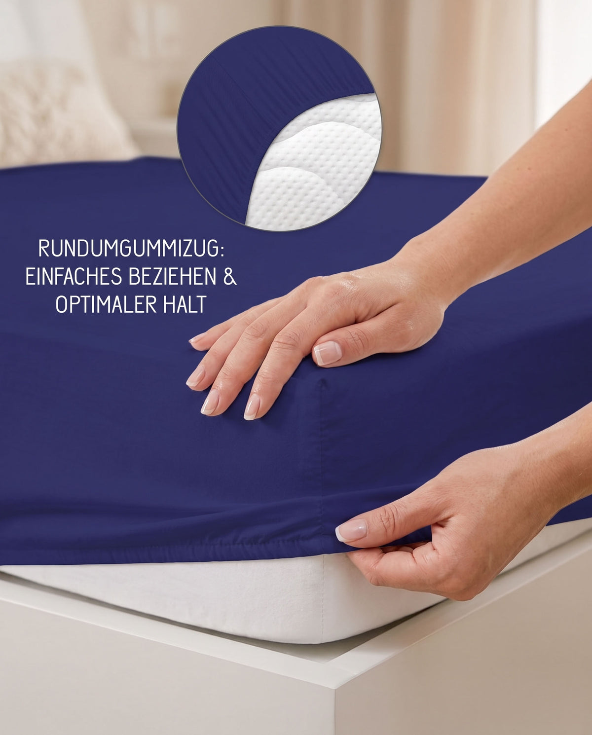 biberna Jersey Spannbetttuch – Rundumgummizug für optimalen Halt