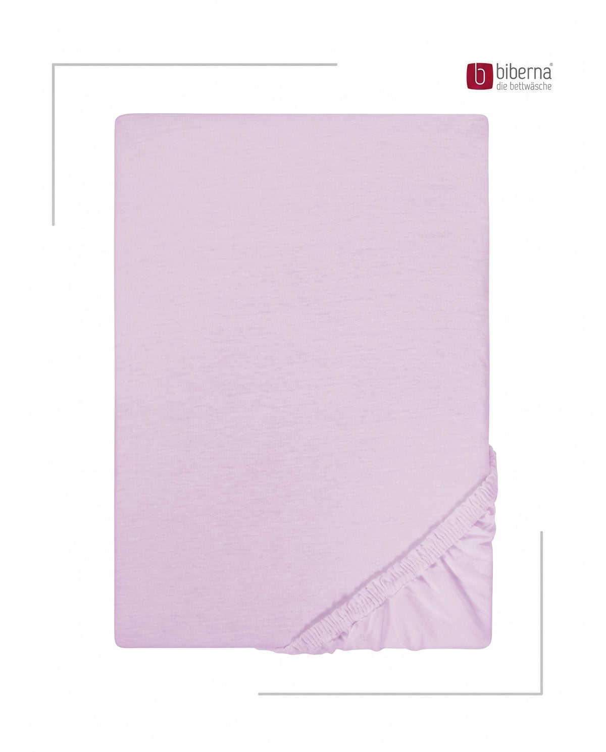 biberna Jersey Spannbetttuch – Flieder, Produktansicht