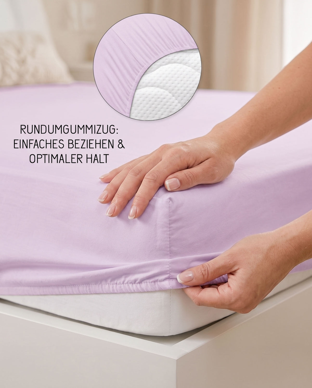 biberna Jersey Spannbetttuch – Rundumgummizug für optimalen Halt