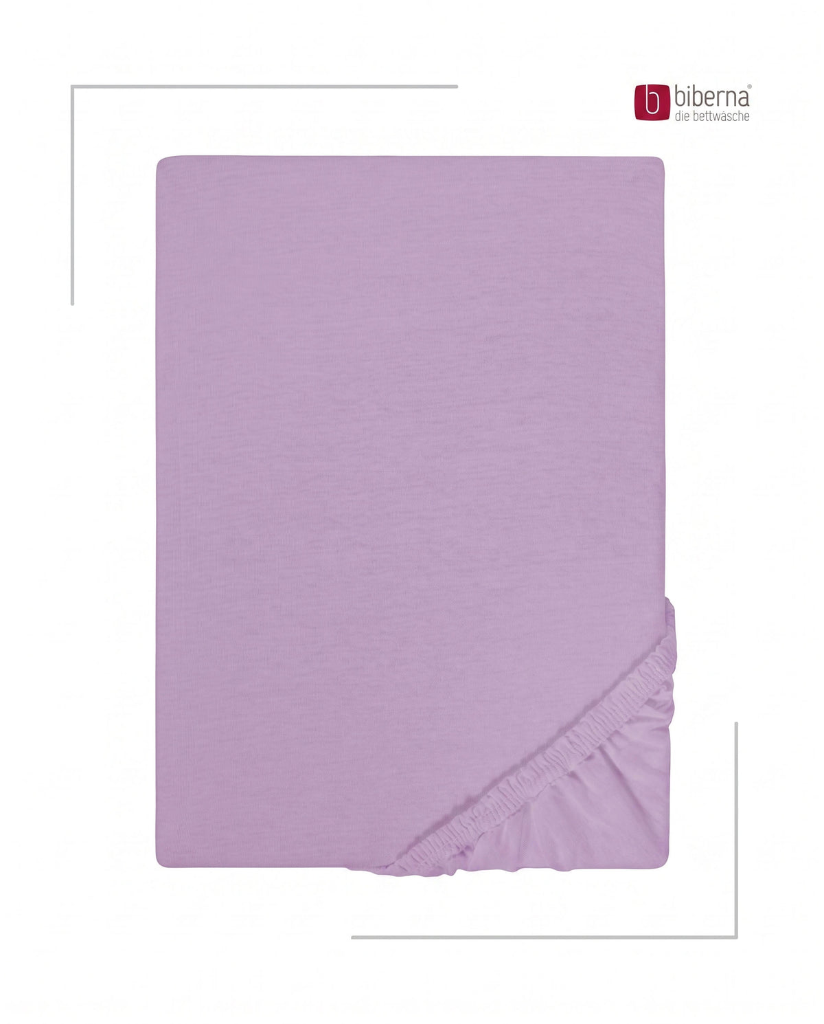 biberna Jersey Spannbetttuch – Viola, Produktansicht