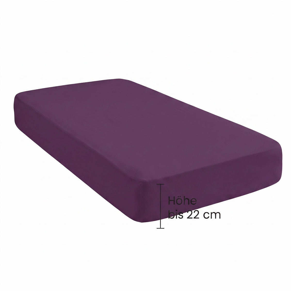 biberna Jersey Spannbetttuch – Steghöhe
