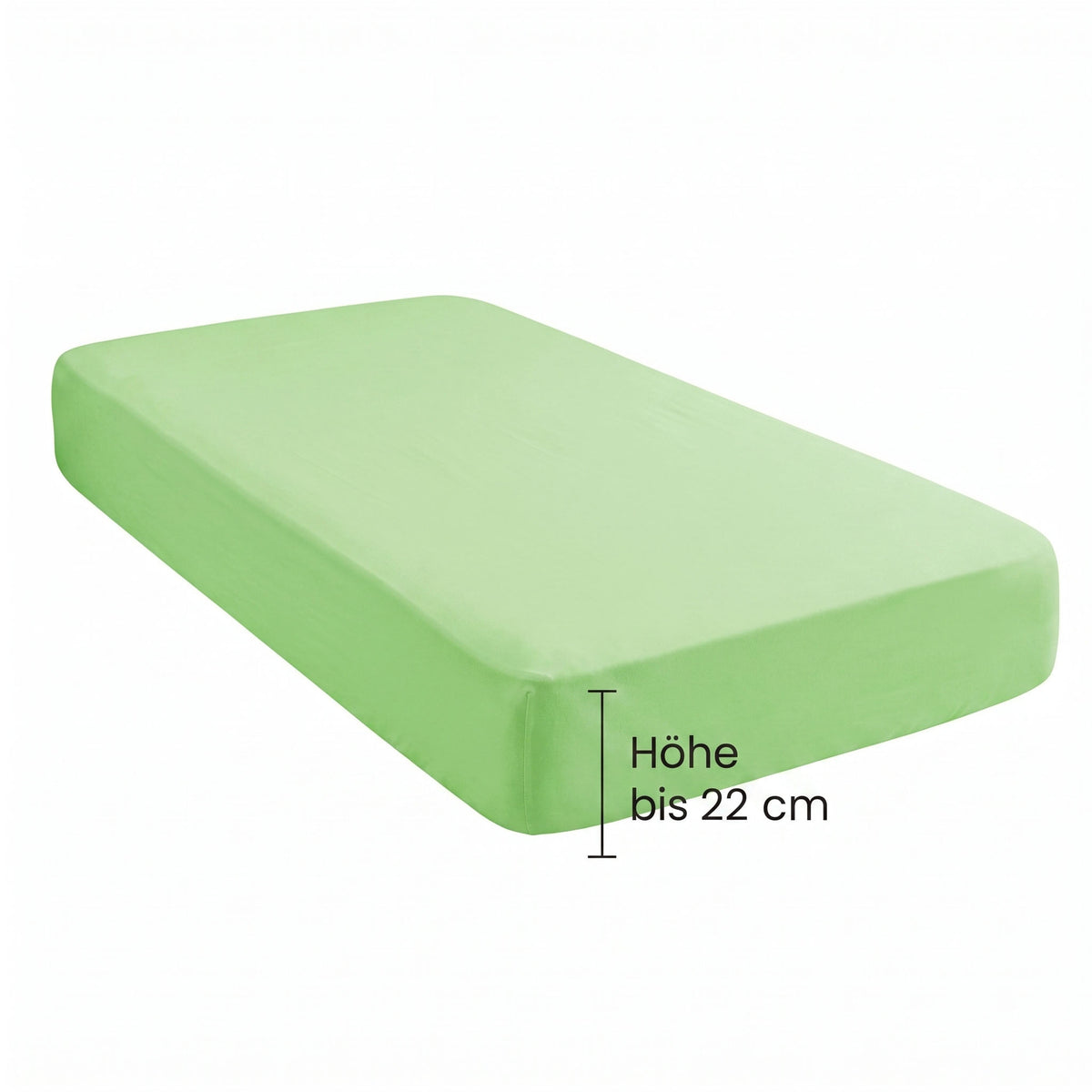 biberna Jersey Spannbetttuch – Steghöhe