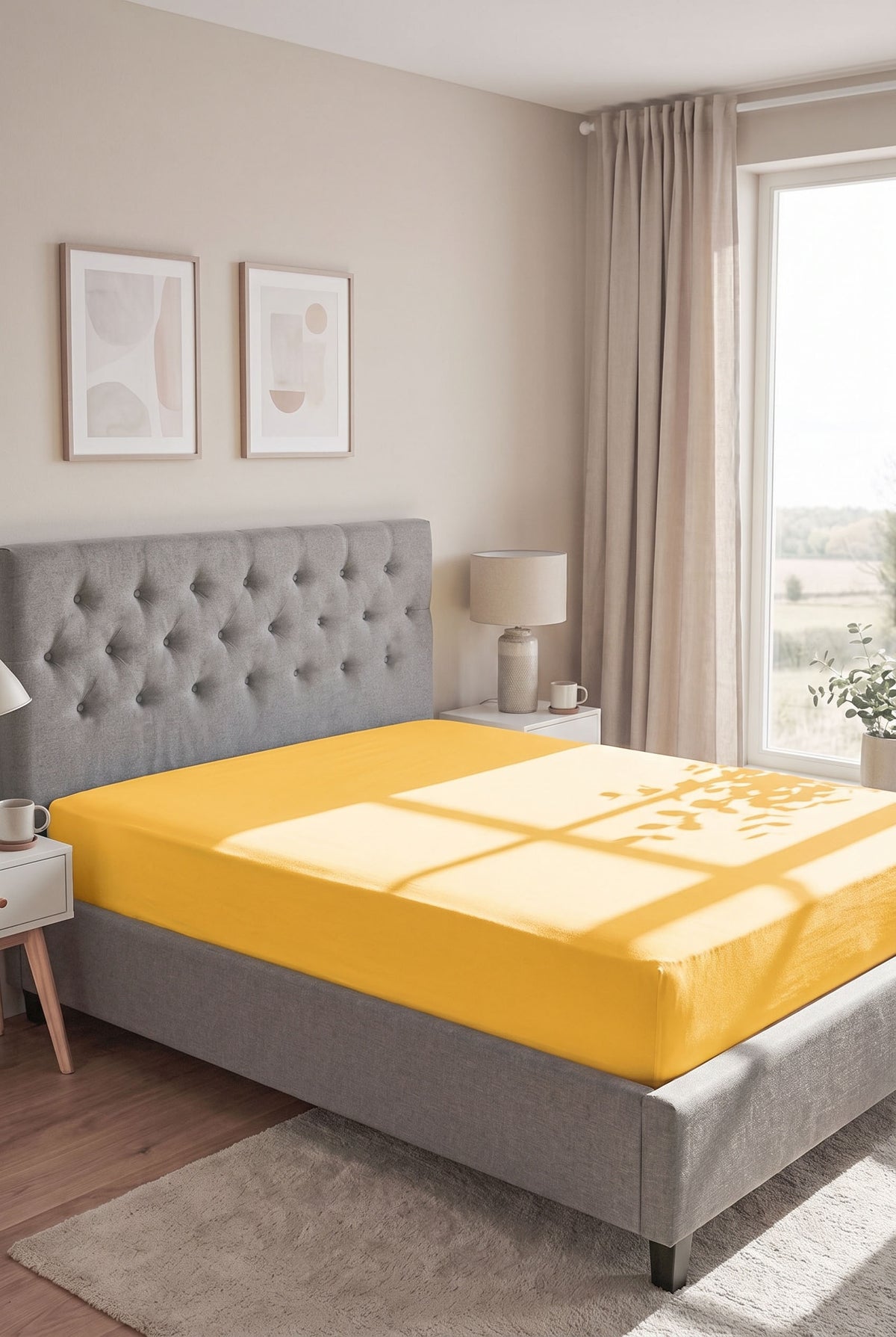 biberna Jersey Spannbetttuch – Honig im Schlafzimmer