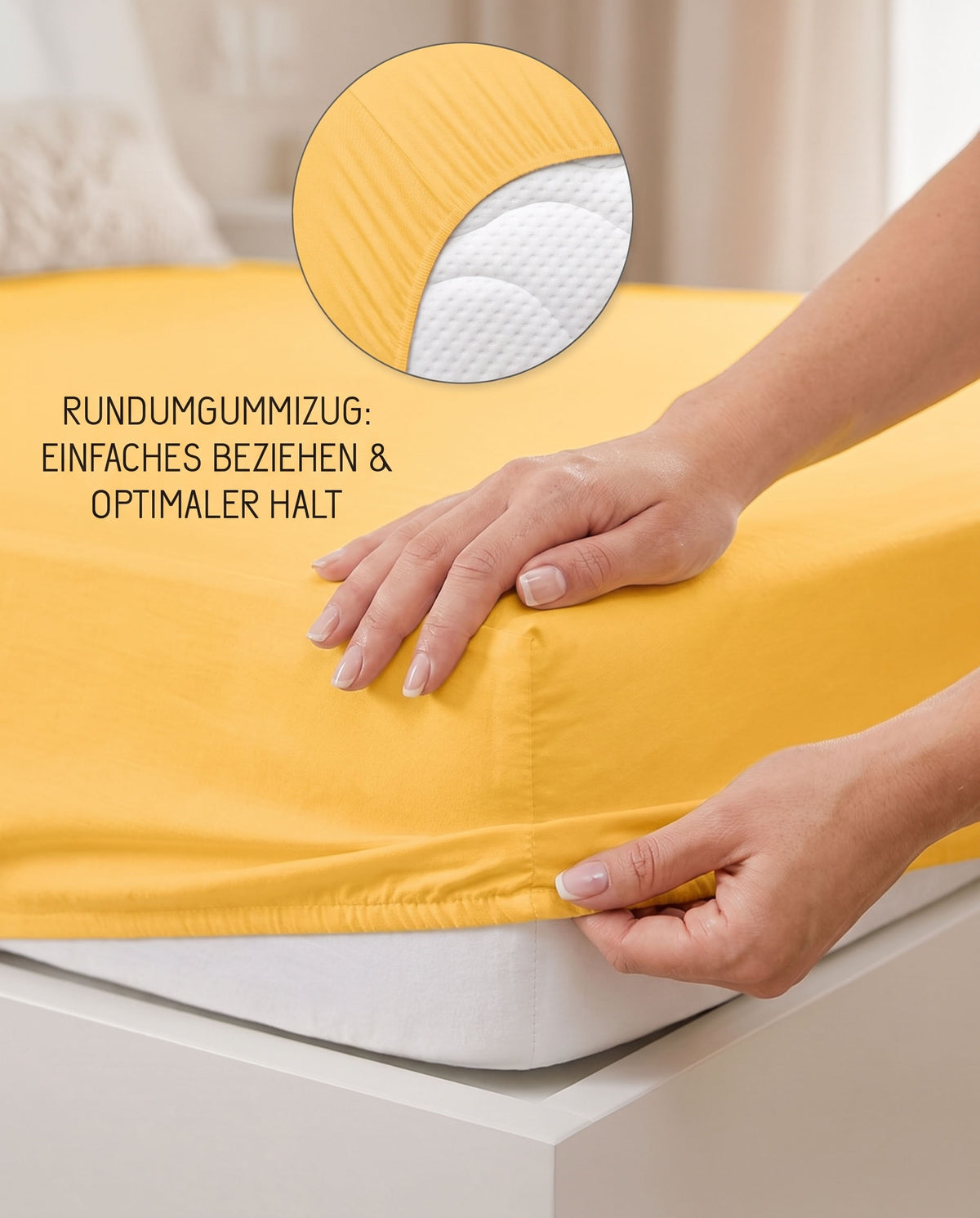biberna Jersey Spannbetttuch – Rundumgummizug für optimalen Halt