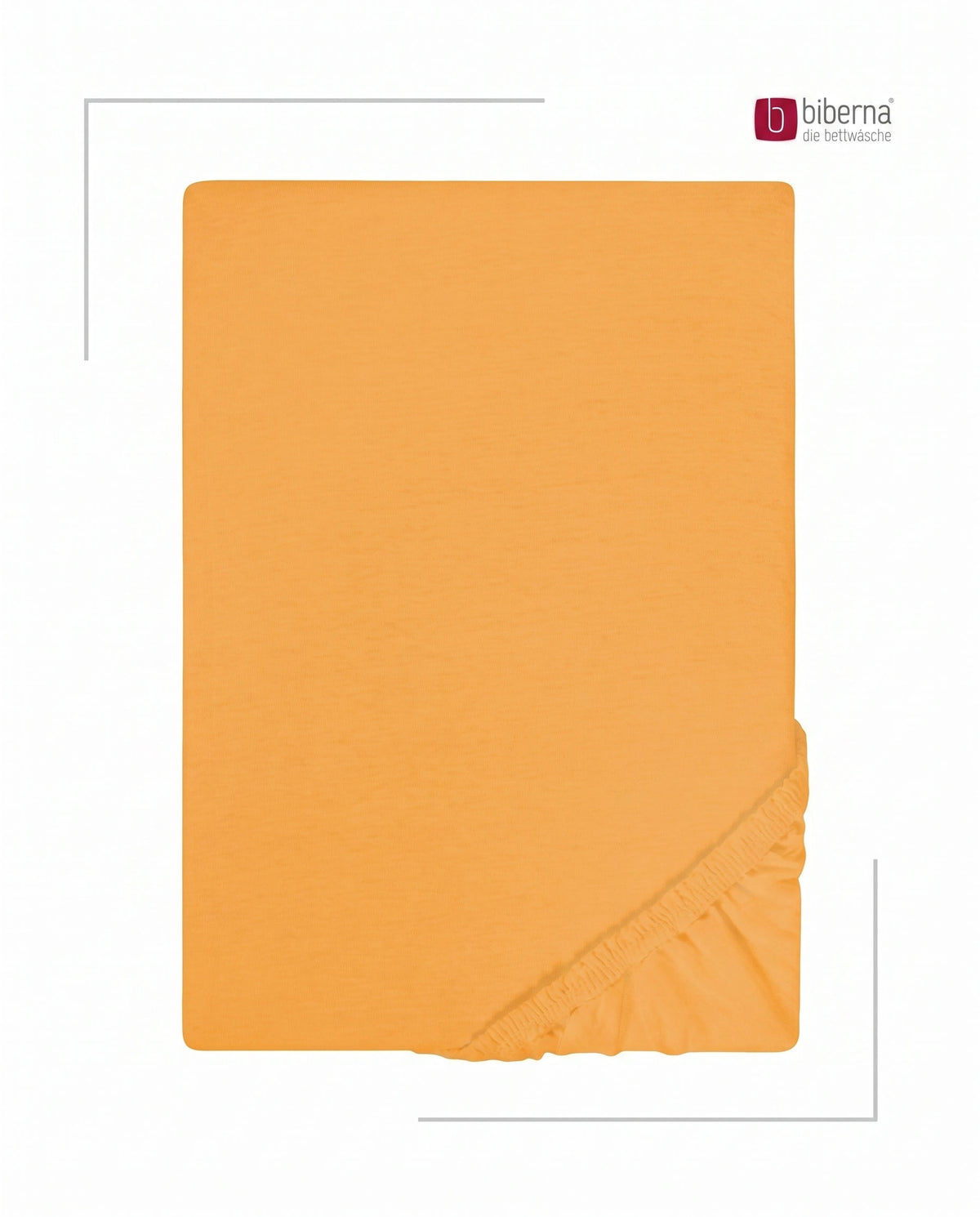 biberna Jersey Spannbetttuch – Safran, Produktansicht