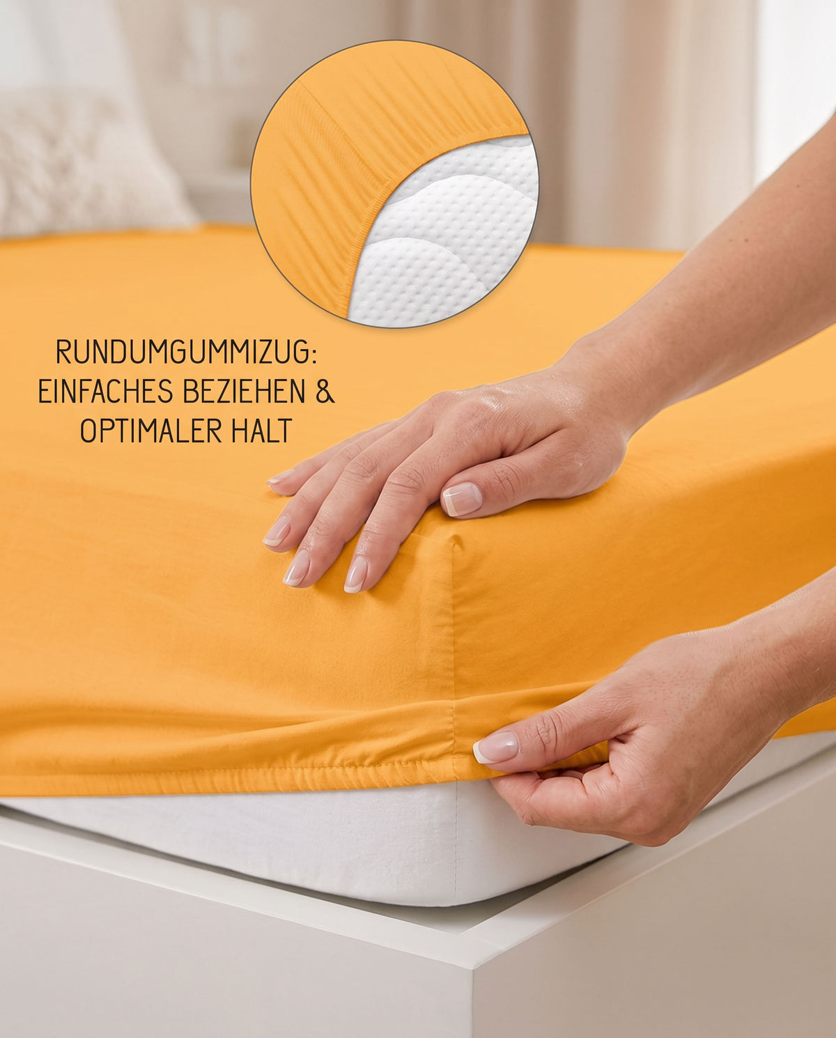 biberna Jersey Spannbetttuch – Rundumgummizug für optimalen Halt