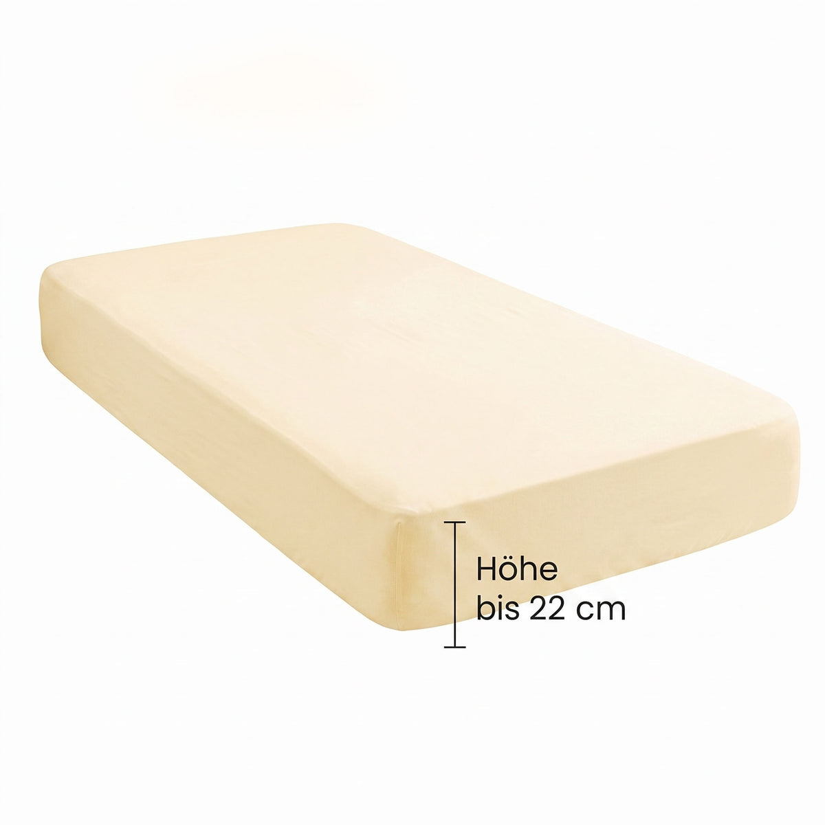 biberna Jersey Spannbetttuch – Steghöhe