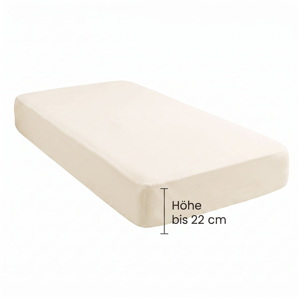 biberna Jersey Spannbetttuch – Steghöhe