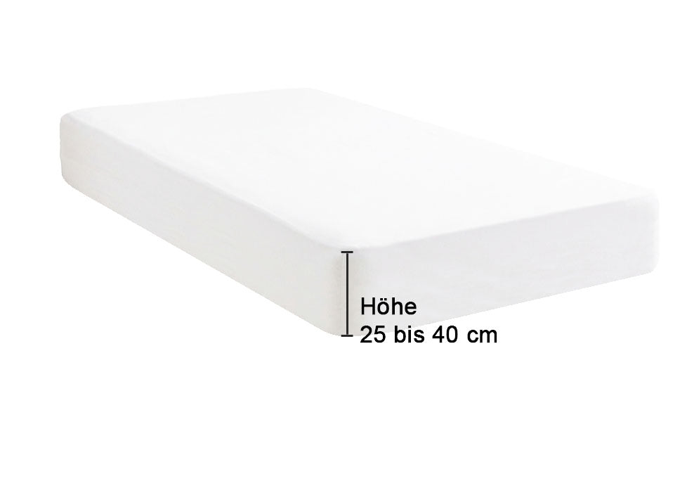 biberna Jersey-Elastic-Boxspring Spannbetttuch – Steghöhe