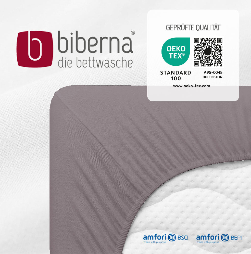 biberna Jersey-Elastic-Boxspring Spannbetttuch – geprüfte Qualität, OEKO-TEX Standard 100