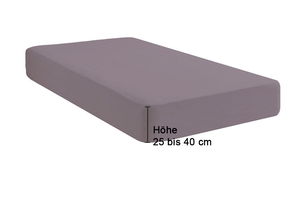 biberna Jersey-Elastic-Boxspring Spannbetttuch – Steghöhe