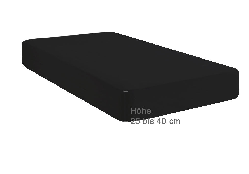 biberna Jersey-Elastic-Boxspring Spannbetttuch – Steghöhe