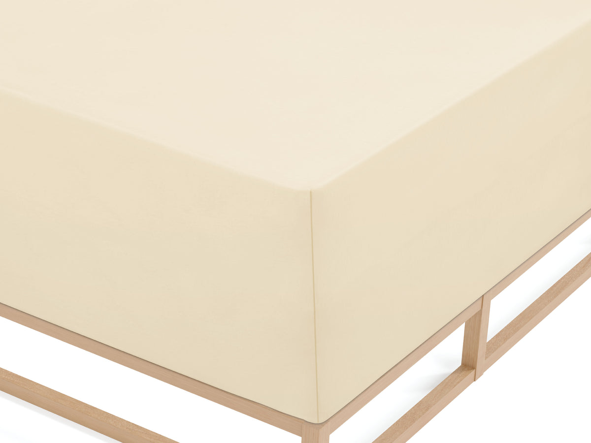biberna Jersey-Elastic-Boxspring Spannbetttuch – Detailaufnahme