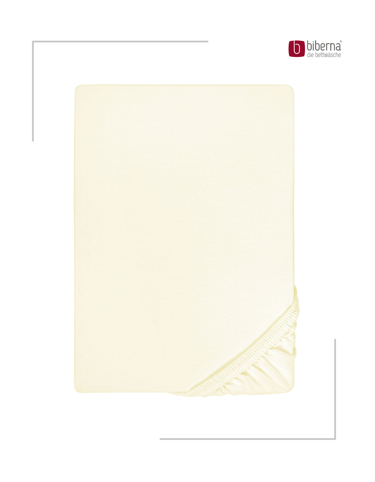 biberna Jersey-Elastic-Boxspring Spannbetttuch – Perlmutt, Produktansicht
