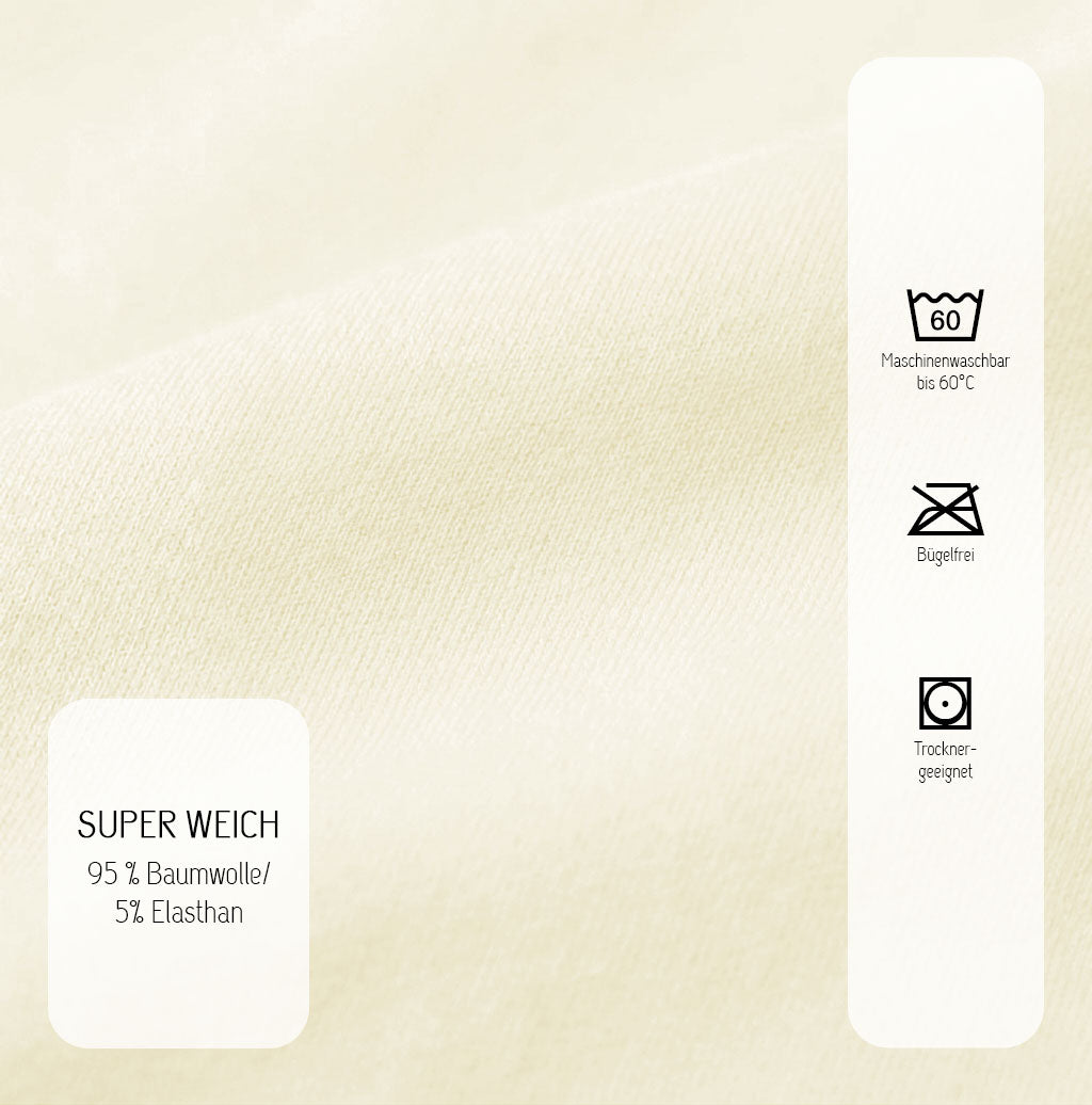biberna Jersey-Elastic-Boxspring Spannbetttuch – Materialdetail Perlmutt