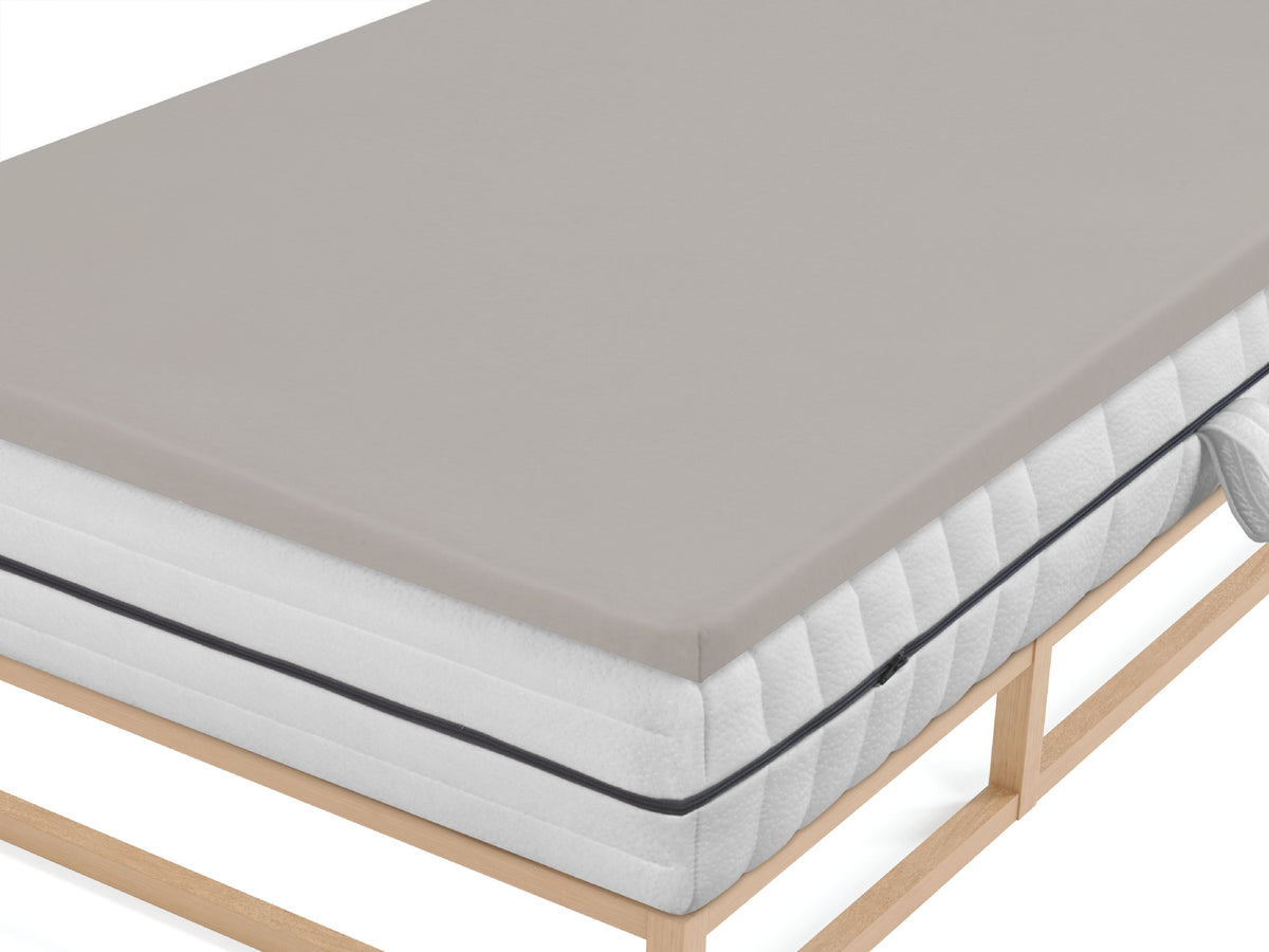 biberna Jersey-Elastic-Topper Spannbetttuch – Detailaufnahme
