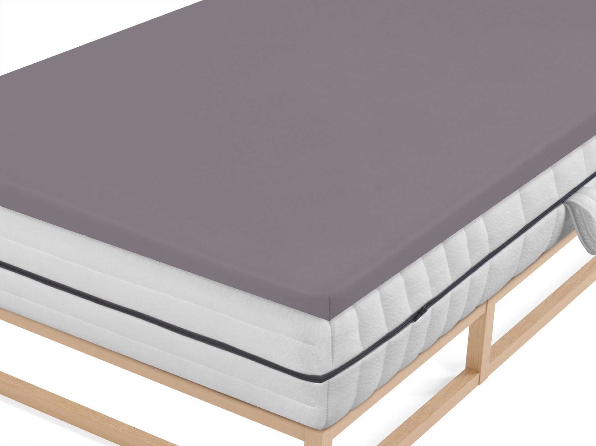 biberna Jersey-Elastic-Topper Spannbetttuch – Detailaufnahme
