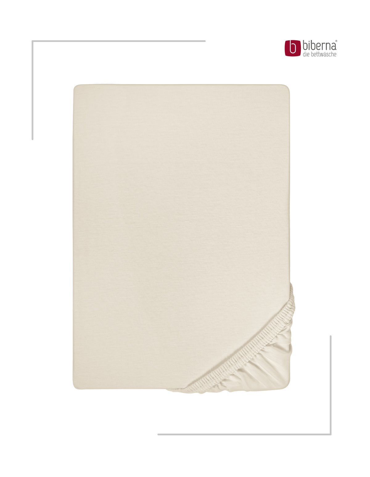 biberna Jersey-Elastic-Topper Spannbetttuch – Grau, Produktansicht