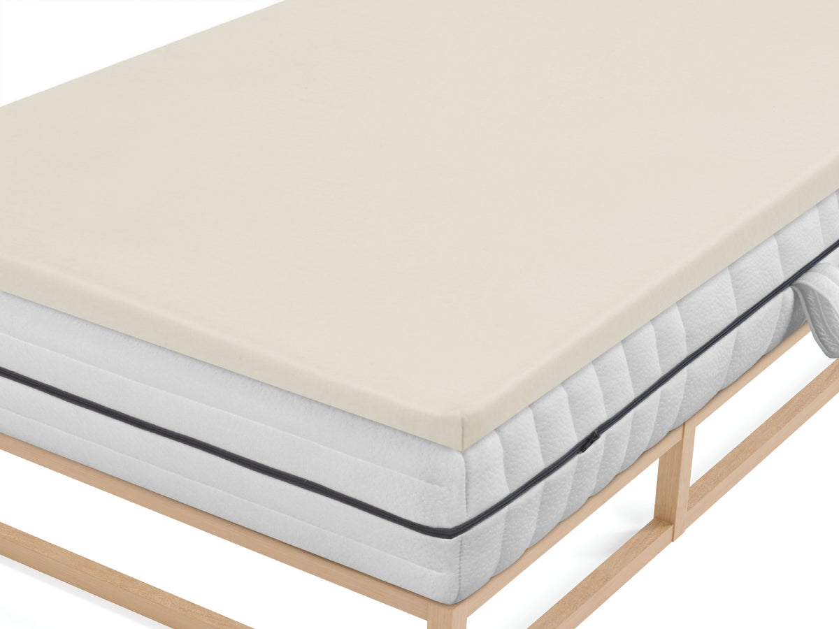 biberna Jersey-Elastic-Topper Spannbetttuch – Detailaufnahme