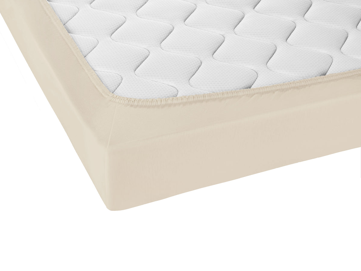biberna Jersey-Elastic-Topper Spannbetttuch – Detailaufnahme