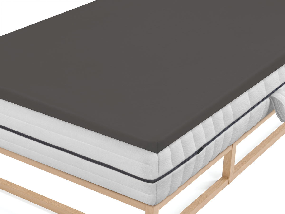 biberna Jersey-Elastic-Topper Spannbetttuch – Detailaufnahme
