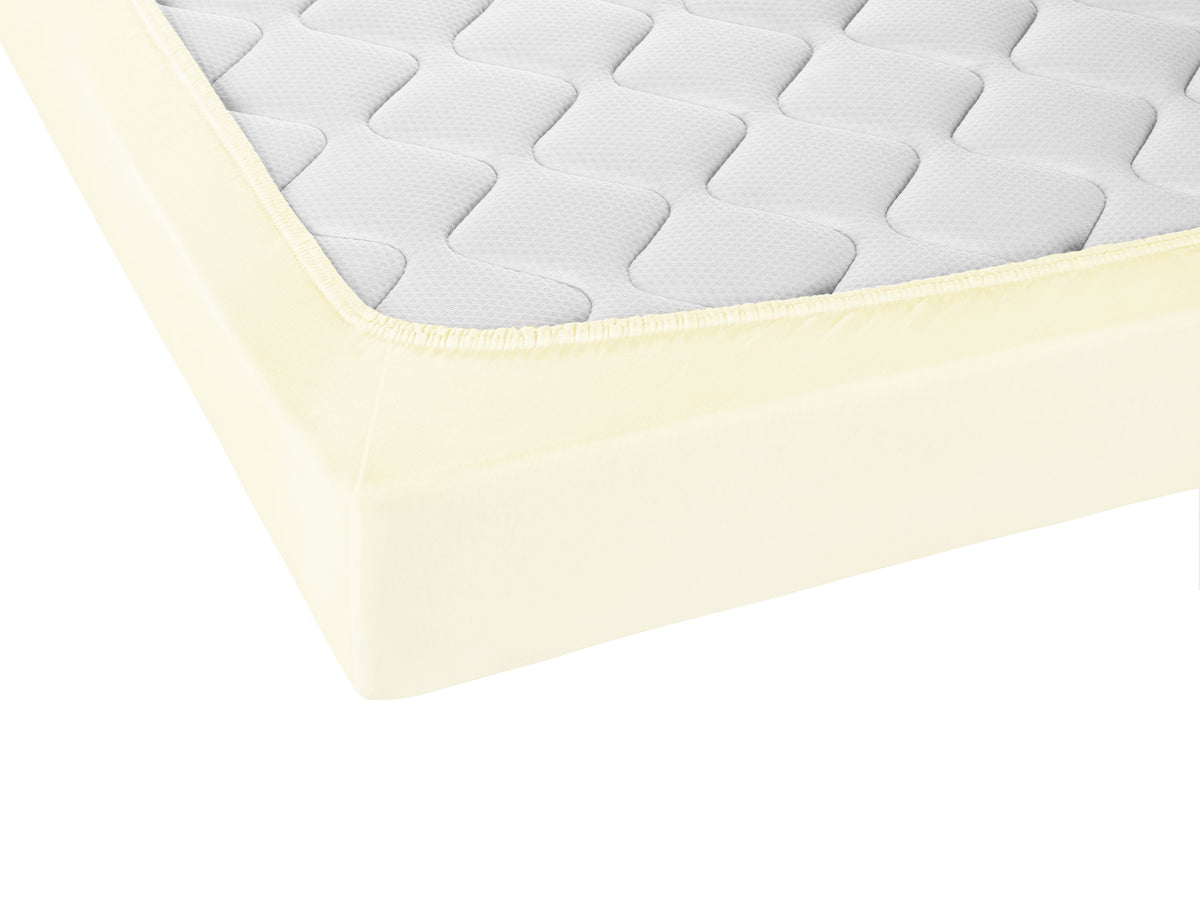 biberna Jersey-Elastic-Topper Spannbetttuch – Detailaufnahme
