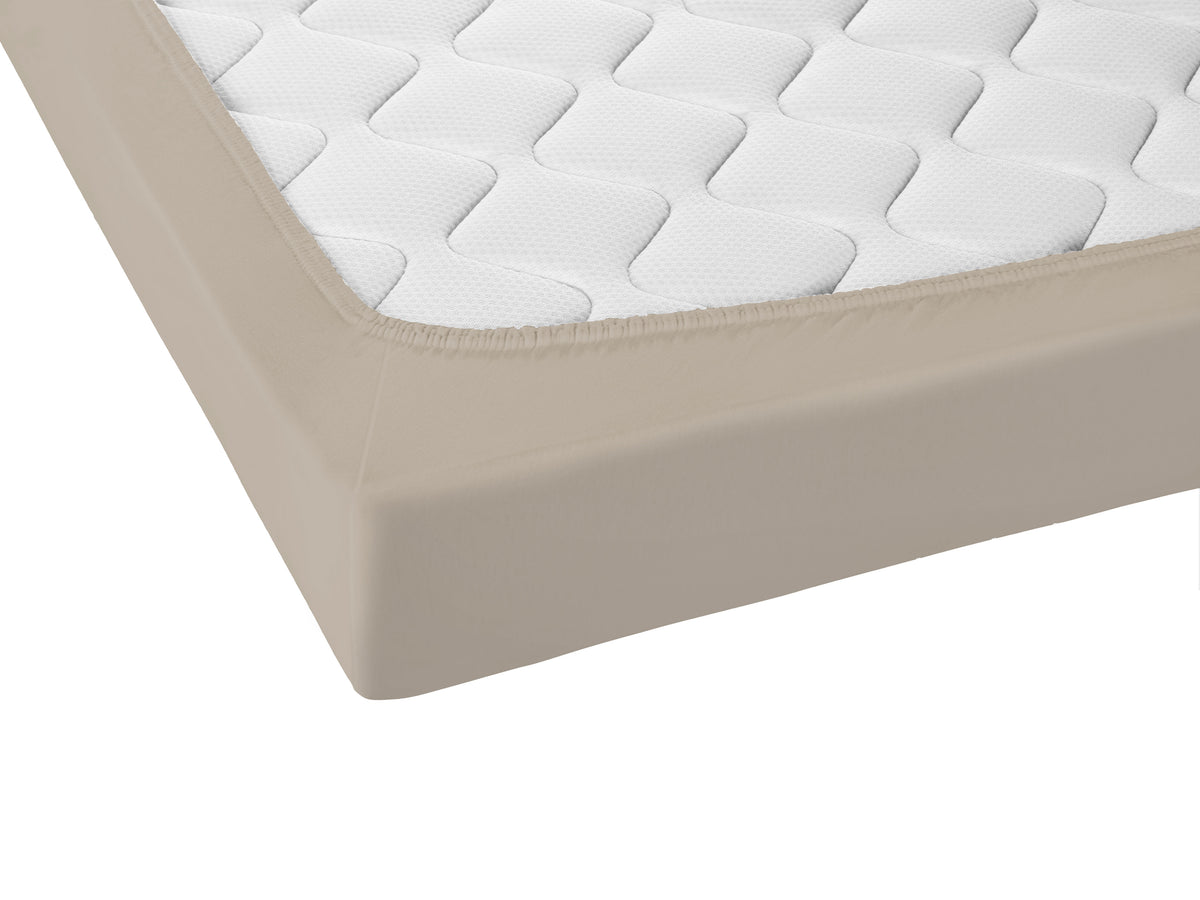 biberna Jersey-Elastic-Topper Spannbetttuch – Detailaufnahme