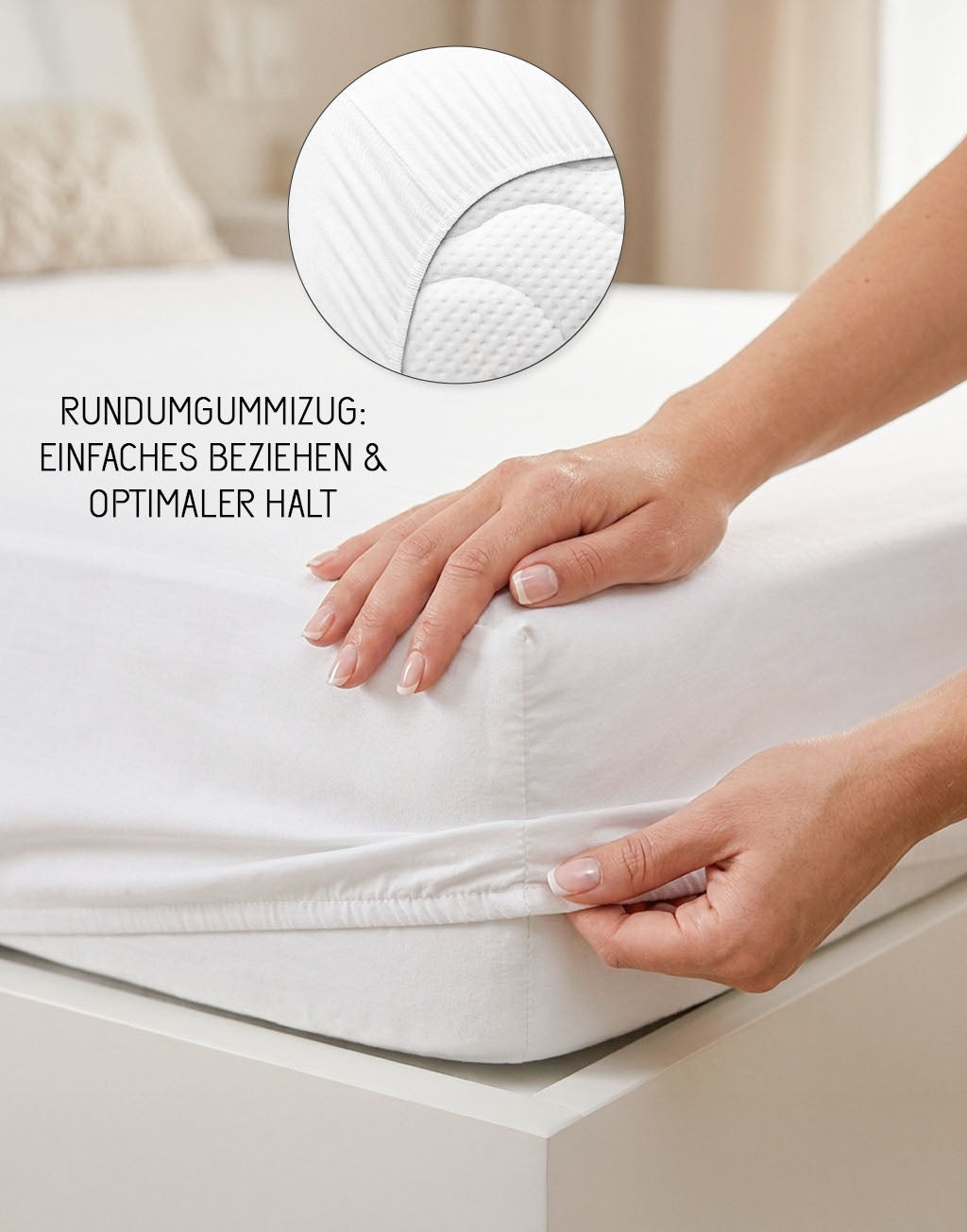 biberna Jersey-Elastic Spannbetttuch – Rundumgummizug für optimalen Halt