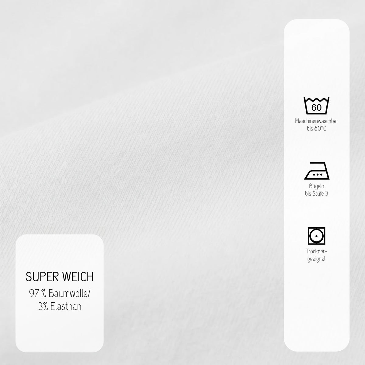 biberna Jersey-Elastic Spannbetttuch – Materialdetail Grau