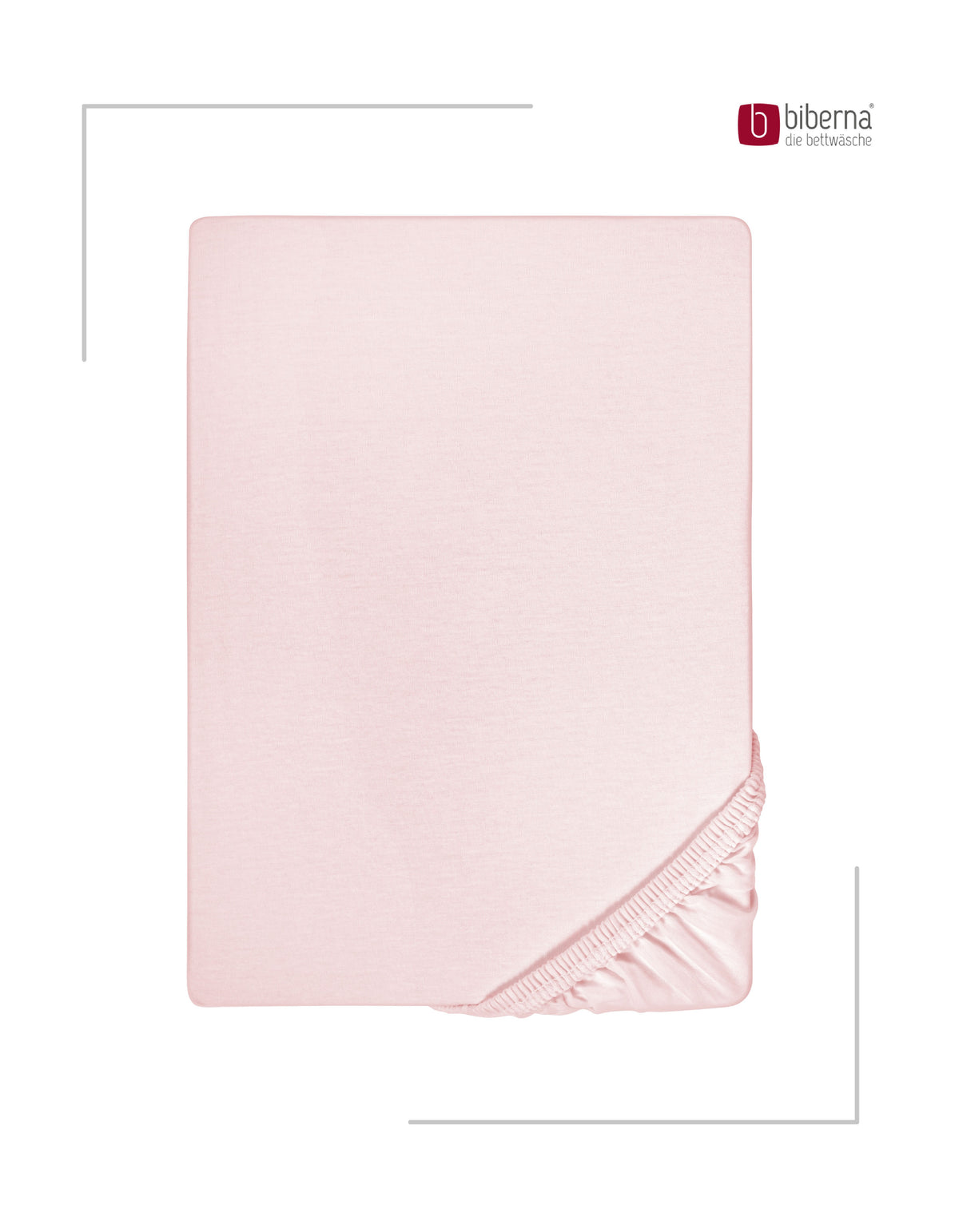 biberna Jersey-Elastic Spannbetttuch – Rose, Produktansicht