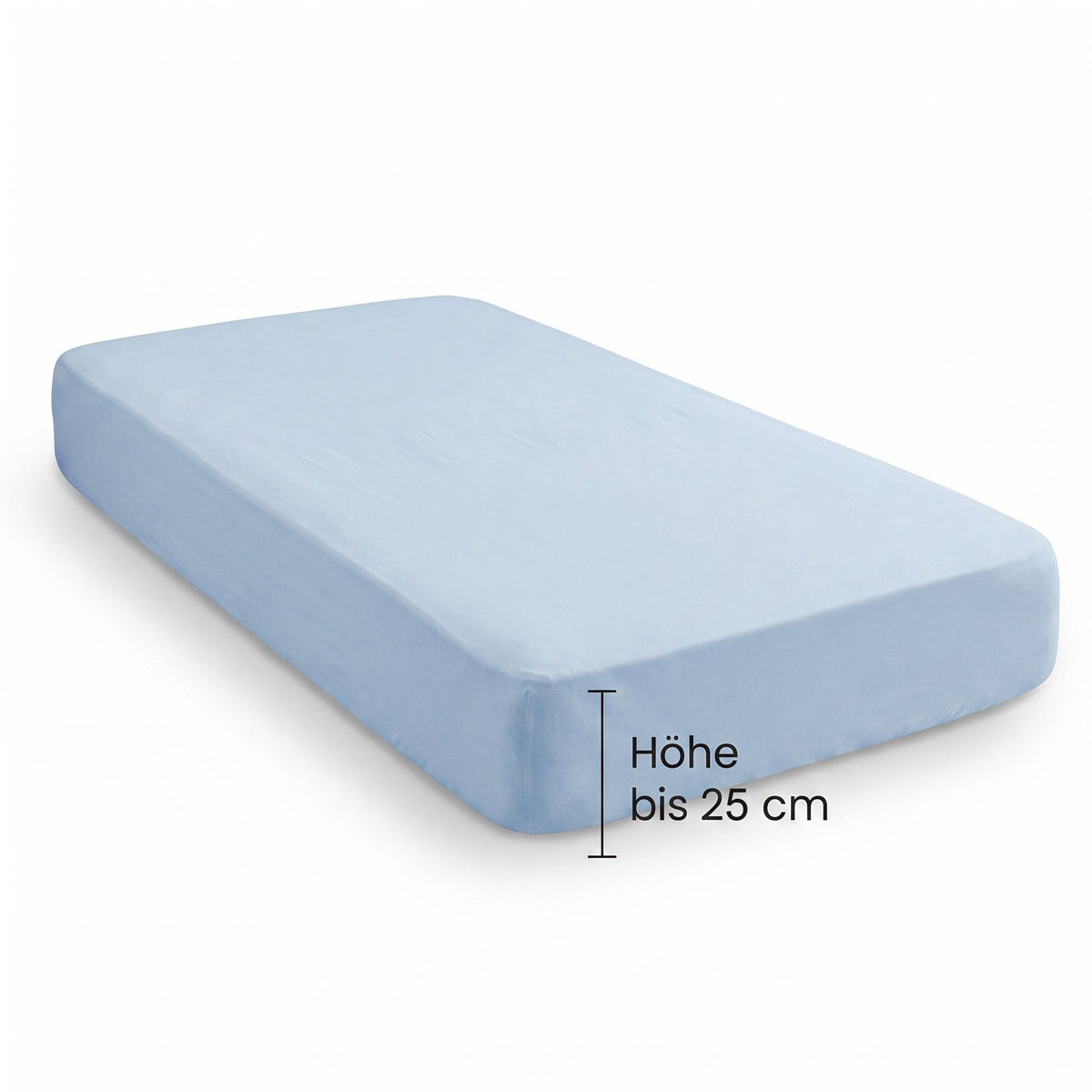 biberna Jersey-Elastic Spannbetttuch – Steghöhe
